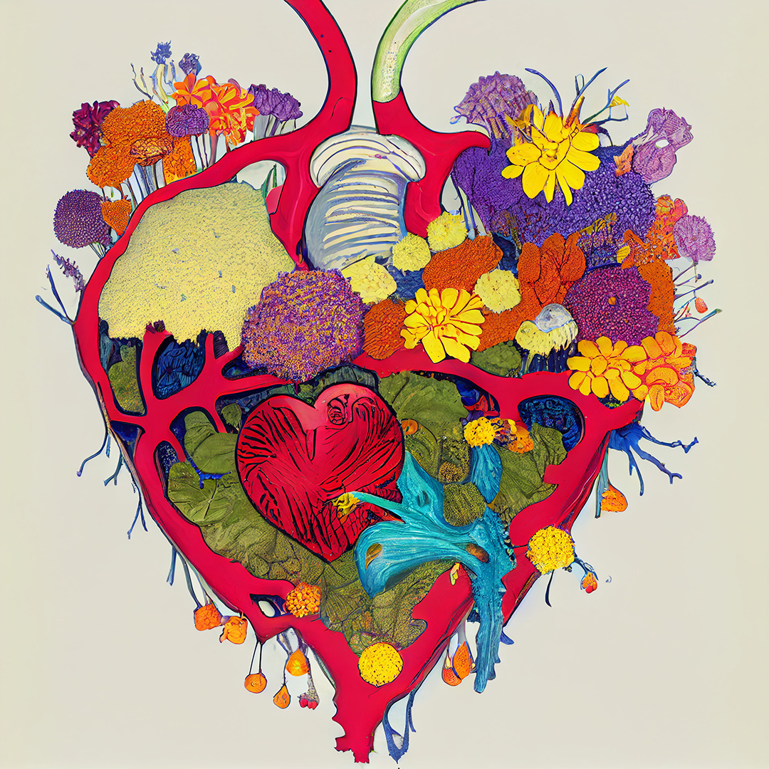 Hearts in flowers